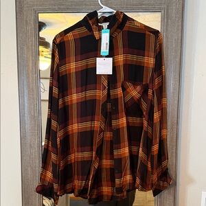 Beachlunchlounge Caramel Cafe Plaid Shirt